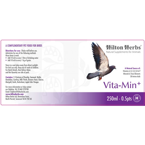 Vita-Min+ - 0.5pt Bottle Front Label